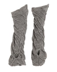 Merino Blend Wool Knit Fingerless Gloves