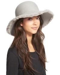 Eugenia Kim Blake Wool Wide Brim Hat With Genuine Mink Trim