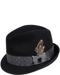Stacy Adams Fedora Hat With Square Print
