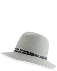 Rag & Bone Floppy Brim Wool Felt Fedora Hat Pale Gray