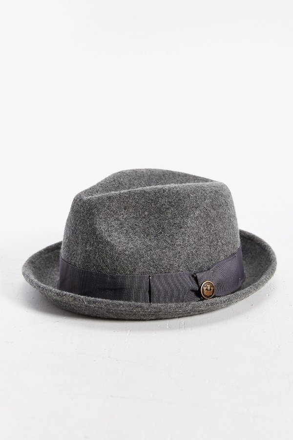 grey fedora hat