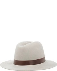 Hat Attack Leather Trimmed Hat Grey