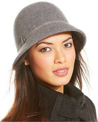 Calvin Klein Wool Felt Cloche With Toggle Chain