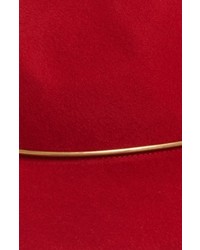 Hinge Wool Panama Hat Red