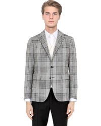 Tagliatore Silk Wool Blend Prince Of Wales Jacket