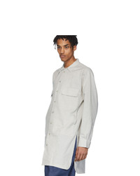 House Of The Very Islands Grey Long Buttoned Profit Shirt