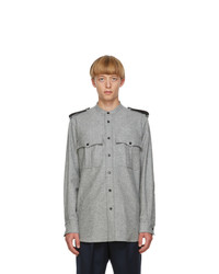 Jil Sander Grey Wool Flannel Shirt