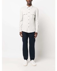 Brunello Cucinelli Long Sleeve Wool Blend Shirt