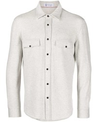 Brunello Cucinelli Long Sleeve Wool Blend Shirt