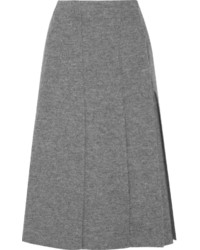 Proenza Schouler Pleated Boiled Wool Wrap Midi Skirt