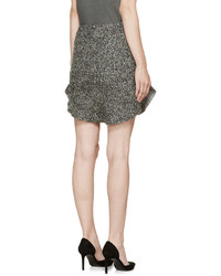 Isabel Marant Grey Boucl Drye Miniskirt