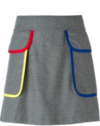 Journ Contrast Trim Mini Skirt