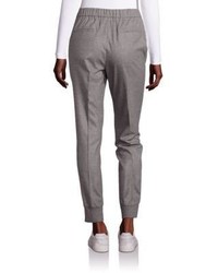 Peserico Blended Virgin Wool Pants With Ribbed Cuffs