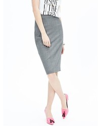 Banana Republic Gray Lightweight Wool Pencil Skirt
