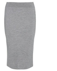 Alexander McQueen Wool Jersey Pencil Skirt