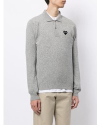Comme Des Garcons Play Comme Des Garons Play Long Sleeved Knit Polo Shirt