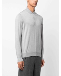 Lardini Long Sleeve Wool Polo Shirt