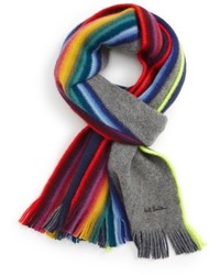 Paul Smith Rainbow Edge Wool Scarf