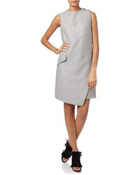 Carven Grey Wool Sleeveless Shift Dress