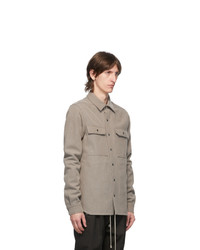 Rick Owens Grey Wool Outershirt Jacket