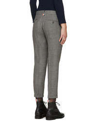 Thom Browne Grey Wool Skinny Trousers