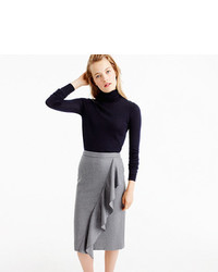 J.Crew Collection Skirt In Italian Wool Flannel