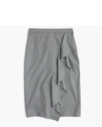 J.Crew Collection Skirt In Italian Wool Flannel