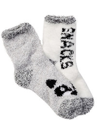 Free Press Patterned Fuzzy Socks Pack Of 2