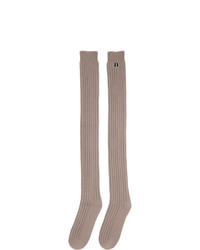 Rick Owens Grey Moncler Edition Stocking Socks