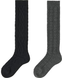 Uniqlo Heattech Knee High Socks 2 Pairs