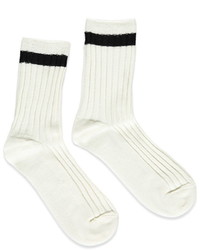 Forever 21 Striped Rib Knit Socks