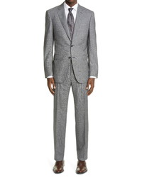 Canali Fit Textured Wool Suit