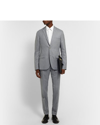 Calvin Klein Collection Grey Slim Fit Wool And Silk Blend Suit