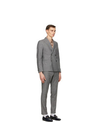 Z Zegna Grey Wool Double Breasted Suit