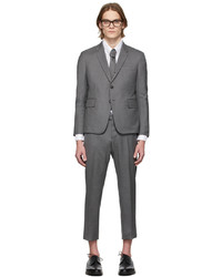 Thom Browne Grey Wool Twill Suit