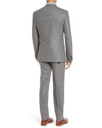 BOSS Hugegenius Trim Fit Solid Wool Blend Suit