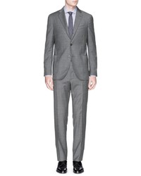 Lardini Pinstripe Notch Lapel Wool Cashmere Suit