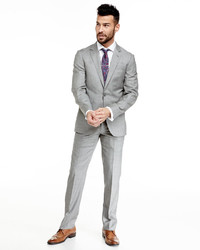 Neiman Marcus Slim Fit Two Piece Suit Gray