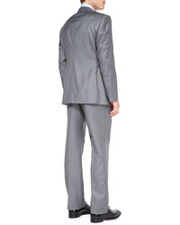 Giorgio Armani Wall St Woolcashmere Suit Light Gray