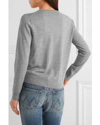 Marc Jacobs Appliqud Wool Sweater Gray