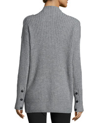 Rag & Bone Dale Ribbed Wool Sweater Light Gray