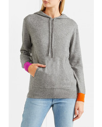 Chinti and Parker Hooded Wool And Cashmere Blend Sweater Gray
