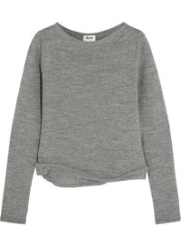Acne Studios Janelle Alpaca And Wool Blend Sweater Gray