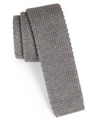 BOSS HUGO BOSS Knit Cotton Tie Grey Regular