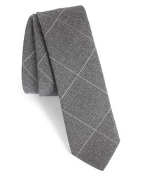 Eleventy Tattersall Wool Skinny Tie