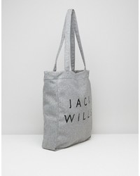 Jack Wills Ambleshire Book Bag In Pale Gray