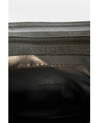 Ermanno Scervino Gray Wool Jewel Embellished Shoulder Handbag