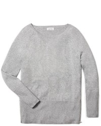 Calvin Klein Lurex Side Zip Detail Tunic Sweater