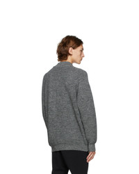 Heron Preston Grey Wool Chunky Knit Style Turtleneck