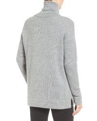 Halogen Foil Front Turtleneck Sweater
